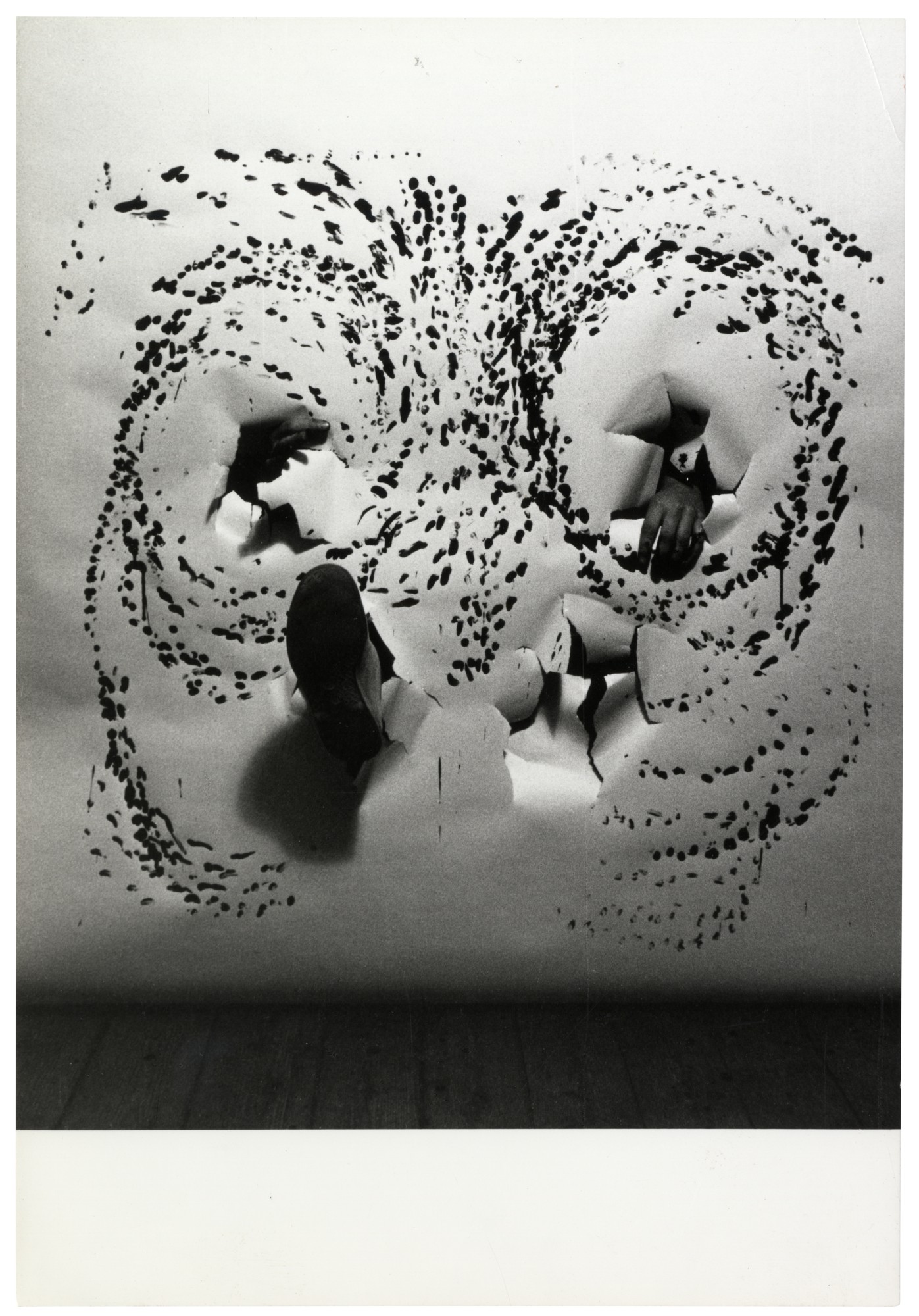 Milan Grygar Tactile Drawing 1969 performance photo documentation bw photograph Marinko Sudac Collection